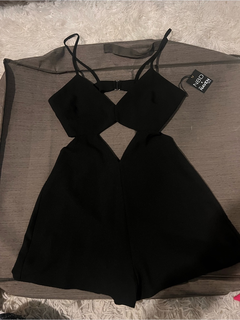 NBD Black Cutout Mini Romper